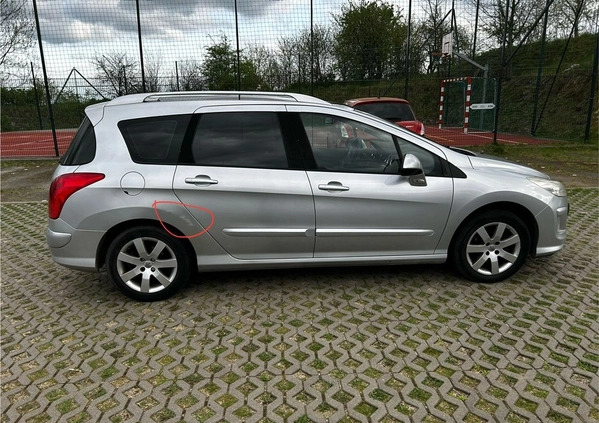 Peugeot 308 cena 16900 przebieg: 129553, rok produkcji 2009 z Gdańsk małe 211